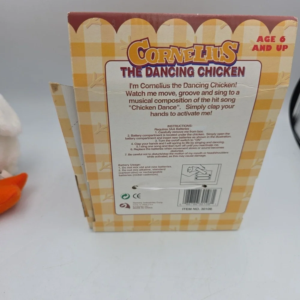 VTG 1997 Gemmy Industries Cornelius The Dancing Chicken In Box Dance Toy Tested